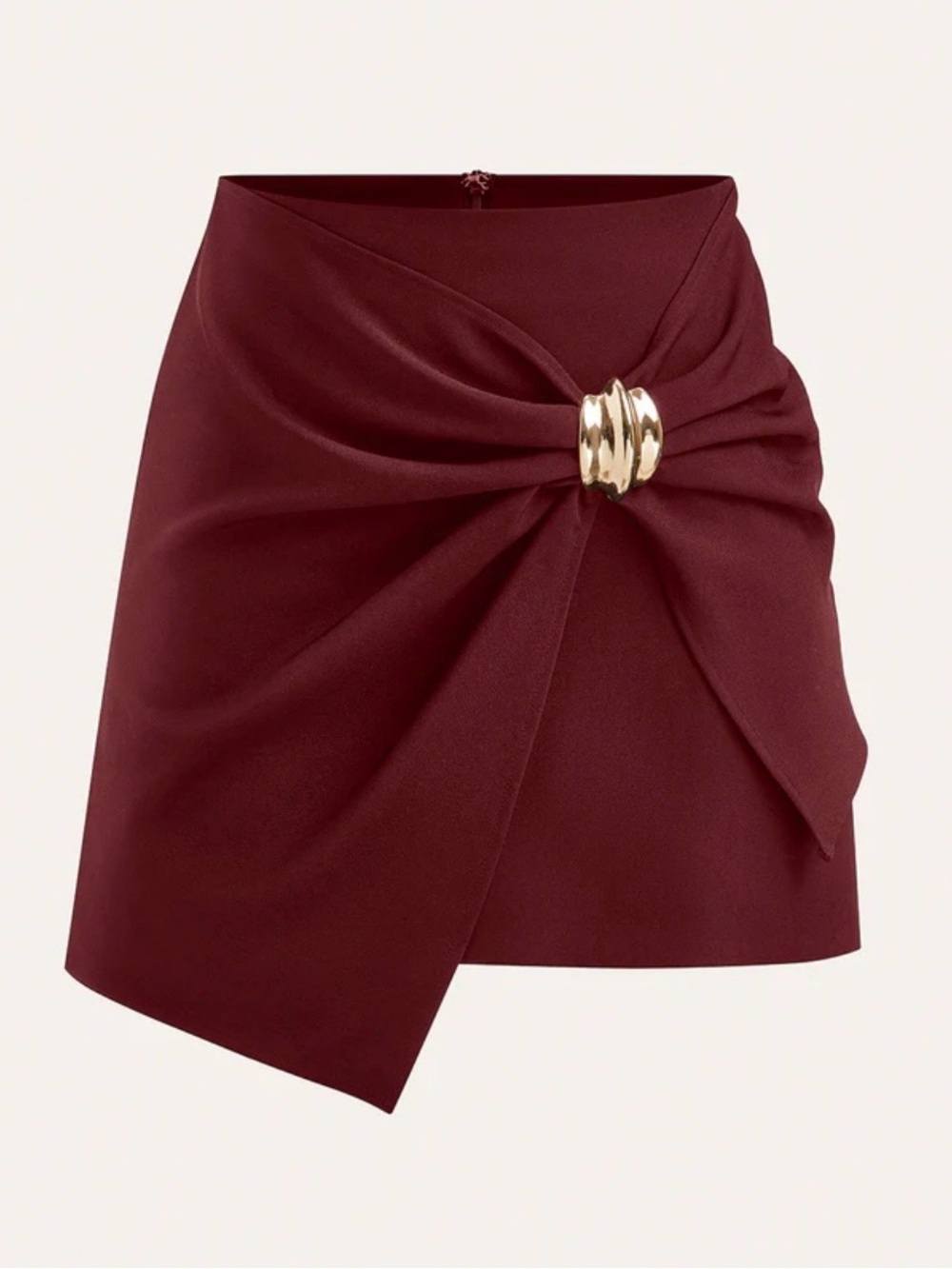 Burgundy Commense Mini Skirt